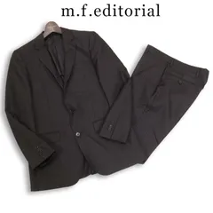 m.f.editorial タカキュー 通年 背抜き★ SHINY WOOL スリム ストライプ スーツ セットアップ Sz.Y5 メンズ 黒 ビジネスのサムネイル