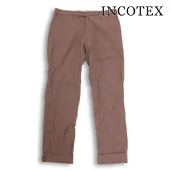 INCOTEX インコテックス 春夏 ICE COTTON★ アイスコットン ストレッチ スラックス パンツ Sz.48　メンズのサムネイル