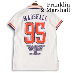 【新品 未使用】 Franklin & Marshall フランクリン＆マーシャル 春夏 刺繍&プリント★ 半袖 ポロシャツ Sz.S メンズ 白のサムネイル