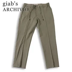 【美品】giab's ARCHIVIO ジャブスアルキヴィオ 【MASACCIO/M1】 ジャージー イージー スラックス パンツ Sz.48 メンズのサムネイル