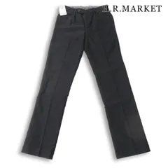 【新品 未使用】H.R.MARKET ハリウッドランチマーケット 通年★ ジャーマンクロス ストレッチ チノ パンツ Sz.XS メンズ 黒のサムネイル