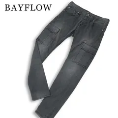 BAYFLOW ベイフロー 通年★ USED加工 ストレッチ スキニー カーゴ デニム パンツ ジーンズ Sz.2 メンズ 灰 グレーのサムネイル