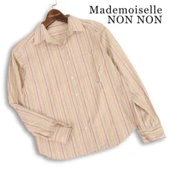 Mademoiselle NON NON マドモアゼルノンノン 通年★ 長袖 マルチ ストライプ シャツ ブラウス 日本製 Sz.M レディースのサムネイル