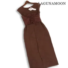【新品 未使用】 LAGUNAMOON ラグナムーン 春夏★ ノースリーブ ビスチェ レイヤード ポンチ ワンピース Sz.S レディースのサムネイル