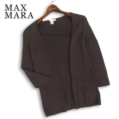 MAX MARA マックスマーラ 白タグ♪ 通年 七分袖 リブ ニット カーディガン 羽織り Sz.S レディースのサムネイル