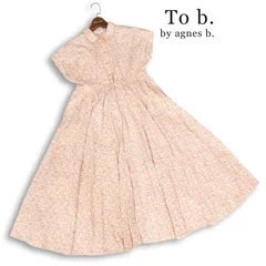 To b. by agnes b. アニエスベー 春夏★ 半袖 ドルマンスリーブ 花柄 ロング フレア シャツ ワンピース Sz.36 レディースのサムネイル