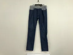 本物マークジェイコブスMARCJACOBSコットン切り替えデザインデニムパンツメンズサーフアメカジミリタリーストリートスケーターワークビジネススーツモードゴルフドレスバイカー紺ネイビーグレー48イタリア製Lのサムネイル