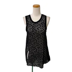 ディーゼル DIESEL チュニック 総柄 シースルー ノースリーブ 黒 ブラック /MZ ■ECF006のサムネイル