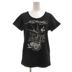 エドハーディー Ed Hardy Tシャツ L 黒 ブラック ラウンドネック 半袖 プリント /ML ■ECG007のサムネイル