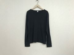 本物ジチピGicipiコットンカシミヤ長袖ロンTシャツメンズサーフアメカジミリタリーワークスケーターストリートビジネススーツゴルフ黒ブラックグレー5イタリア製Lのサムネイル