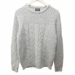 ベルシュカ Bershka ケーブルニット セーター ウール クルーネック S 灰 グレー 0207のサムネイル