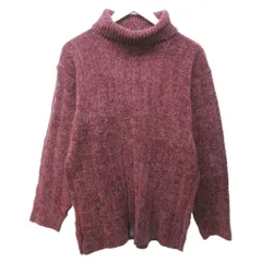 テットオム TETE HOMME ニット セーター タートルネック ウール混 長袖 L エンジ IBO87 0126のサムネイル
