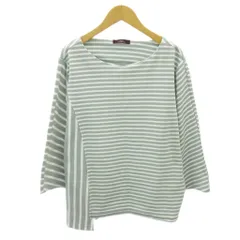 アイテムズ アーバンリサーチ ITEMS URBANRESEARCH カットソー ボーダー 長袖 ショート丈 F 白 ホワイト グレー 0207 IBO87のサムネイル