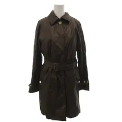 トラディショナルウェザーウェア Traditional Weatherwear ステンカラーコート ひざ丈 34 ブラウン 茶 ライナー付き /FF IBO85のサムネイル