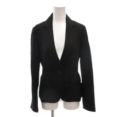 ミッシェルクラン MICHEL KLEIN テーラードジャケット シングル 上着 36 黒 ブラック 1B フラップポケット /TQ ■GY09のサムネイル