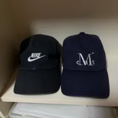 まとめ NIKE ベースボールキャップ (ブラック S M) + MUCENT(ムセント) ベースボールキャップ (ネイビー Free) / ベースボールキャップ 帽子 2個のサムネイル