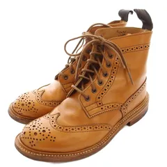 トリッカーズ TRICKER'S モールトン MALTON カントリーブーツ ウイングチップ レザー L2508 茶 ブラウン 5 /☆Gのサムネイル