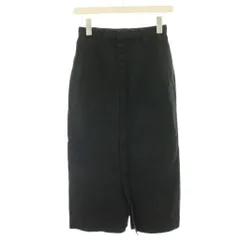 オーラリー AURALEE HARD TWIST FINX LINEN CHINO SKIRT タイトスカート ミモレ ロング 麻 リネン混 0 黒 ブラック A22SS03LC /HNのサムネイル