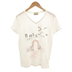 ファクトタム FACTOTUM Tシャツ 半袖 Vネック プリント 46 白 ホワイト /JSのサムネイル