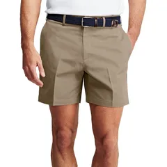 ランズエンド メンズ ボトムス ハーフパンツ・ショーツ ショートパンツ Mens Lands End ClassicFit 6inch NoIron Chino Shorts Khaki カーキのサムネイル