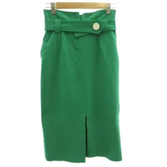 ユナイテッドトウキョウ UNITED TOKYO スプリットウエストスカート タイト ベルト ひざ丈 1 緑 グリーン /FFのサムネイル