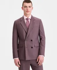 ヒューゴボス メンズ アウター ジャケット・ブルゾン Hugo Boss Mens ModernFit Double Breasted Suit Jacket Lightpastel Brown ブラのサムネイル