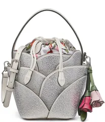 カール ラガーフェルド レディース バッグ KARLAGERFELD PARIS Ikon Rhinestone Bucket Bag WhiteSilver ホワイトのサムネイル