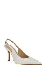 ゲス レディース シューズ ヒール GUESS Princelsa Slingback Pointed Toe Pump White ホワイトのサムネイル