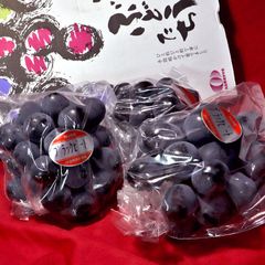 山梨県産 ぶどう⭐️ブラックビート⭐️家庭用 7房入⭐️箱込み約5.7