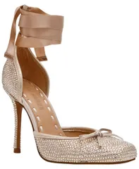 スティーブ マデン レディース シューズ パンプス レース ヒール Steve Madden Womens LarinaR LaceUp HighHeel Ballet Pumps Champagneのサムネイル