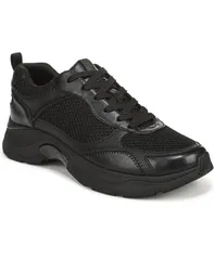 ナチュライザー レディース シューズ スニーカー レース Naturalizer Womens Zoie LaceUp Sneakers Black MeshLeather ブラックのサムネイル