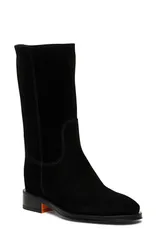 サントーニ レディース シューズ ブーツ・レインブーツ スエード Santoni Suede boot Women BLACKN01 ブラックのサムネイル