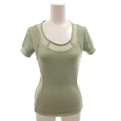 アディダス バイ ステラマッカートニー adidas by Stella McCartney Tシャツ カットソー 半袖 スポーツウェア ストレッチ メッシュ XS 緑 グリーン /FFのサムネイル