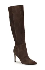 ナインウェスト レディース シューズ ブーツ・レインブーツ Nine West Richy Pointed Toe Knee High Boot Women DARK BROWN ブラウンのサムネイル