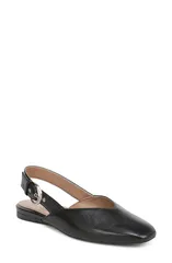 ナチュライザー レディース シューズ パンプス Naturalizer Crystal Slingback Flat Women BLACK LEATHER ブラックのサムネイル