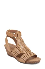 アース レディース シューズ ヒール サンダル Earthelodie Wedge Sandal Women TAN タンのサムネイル