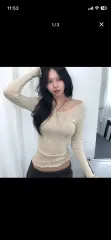 エイブリー アイボリー オフショルダー 夏 ニットのサムネイル