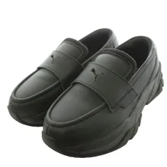 プーマ PUMA ローファー LOAFYR スリッポン 厚底 ロゴ レザー US7 23.5cm 黒 ブラック /SS ■OSのサムネイル