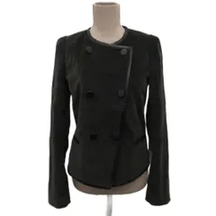 コントワーデコトニエ COMPTOIR DES COTONNIERS テーラードジャケット ブレザー ダブル スエード レザー グレー系 36 ■TCのサムネイル