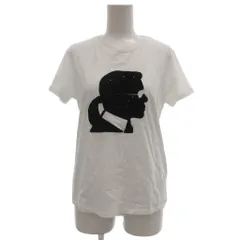 カールラガーフェルド KARL LAGERFELD Tシャツ S 白 ホワイト 半袖 ラウンドネック シルエットプリント /ML ■IBO91のサムネイル
