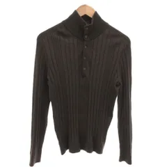 エポカ ウォモ EPOCA UOMO セーター ニット ハーフボタン ハイネック ウール 長袖 46 茶 ブラウン /FF ■IBO91のサムネイル