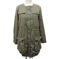 スピック&スパン Spick&Span ミリタリーコート ノーカラー ライナー付き ダメージ加工 36 カーキ 09-020-200-2000-1-0のサムネイル