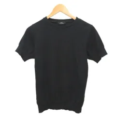 5351プールオム 5351 POUR LES HOMMES ニット セーター 半袖 コットン 44 黒 ブラック 0250-00-41003 ■IBO96のサムネイル