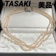田崎真珠✨花珠級】K14WG あこや真珠 ロングネックレス 2連