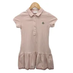 モンクレール MONCLER ワンピース 半袖 ポロシャツ ロゴワッペン コットン 8 130cm ライトピンク J19548I00011のサムネイル