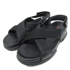 プラダスポーツ PRADA SPORT サンダル ミュール ストラップ 厚底 プラットフォーム 37.5 黒 ブラック ■IBO100のサムネイル