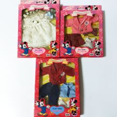 Takara Fashion Club Mitch Key Mouse　Minnie Mouse Dress Set, Dress-Up Doll Series, Disney, Vintage Item
