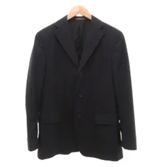 サルヴァトーレフェラガモ Salvatore Ferragamo スーツ テーラードジャケット シングル ピンストライプ 7 紺 ネイビー /JSのサムネイル