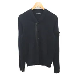 ストーンアイランド STONE ISLAND ジップカーディガン コットンニット ロゴワッペン ボタン S ダークネイビー 5819502A2 ☆AA★のサムネイル