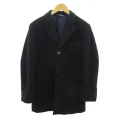 ランバンオンブルー LANVIN en Bleu 美品 チェスターコート メルトン ウール アンゴラ混 ミドル丈 46 黒 ブラック 0220 ■IBO90のサムネイル